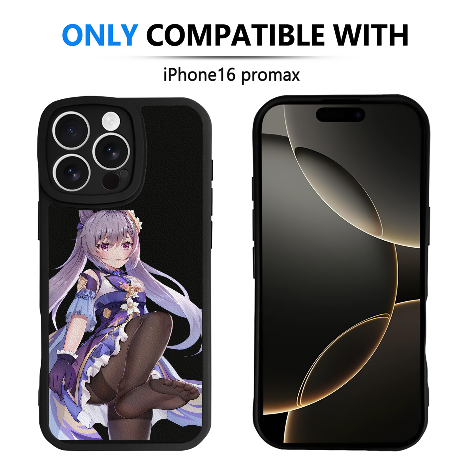 げんし神 刻晴 こくせい genshin Kokusei 【iPhone 16シリーズ対応】シリコンスマホケース（レザー調） 材質：シリコン